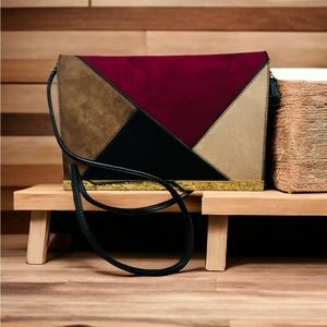 Suede Color Block Aldo Purse With Strap